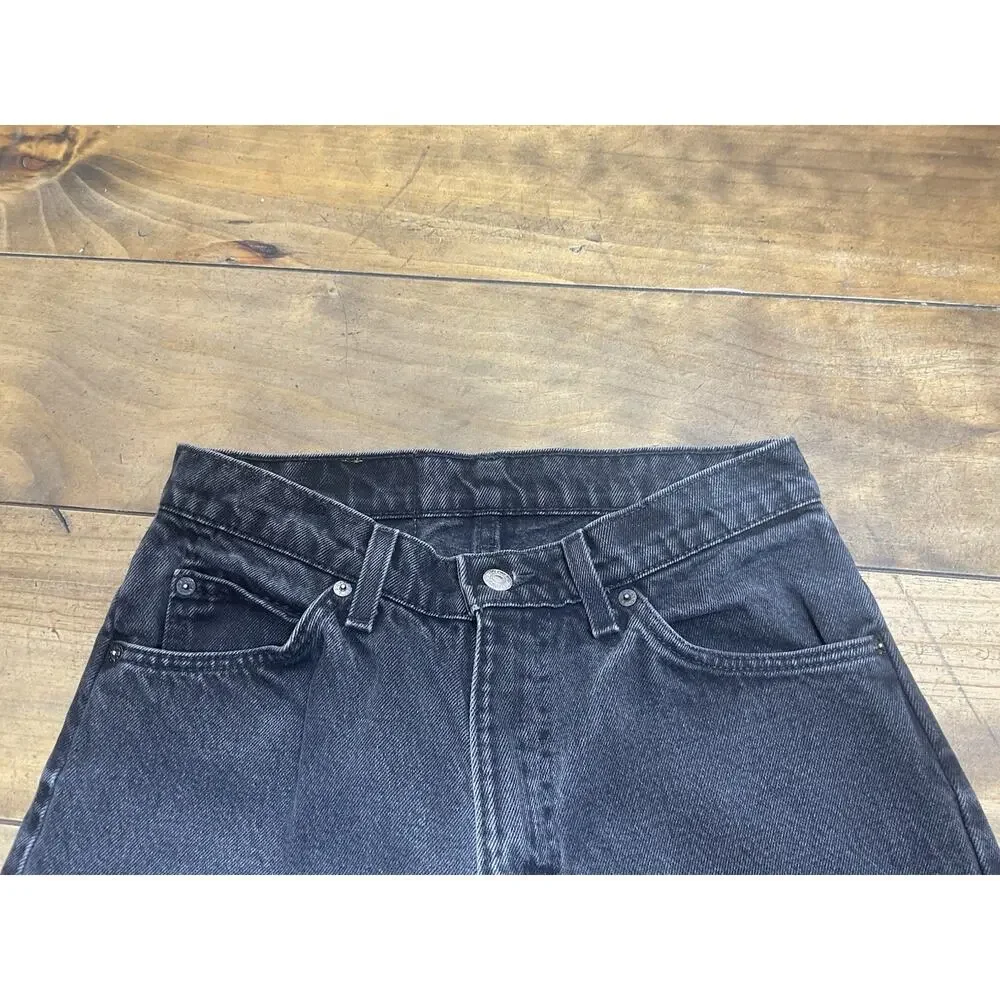 Vintage Levi's 560 Jeans Mens 29x32 Loose Fit Tapered Black USA Orange Tab